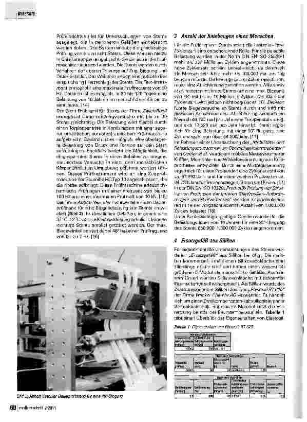 Vorschauseite 3: Ermüdungsuntersuchung von Nitinol-Stents