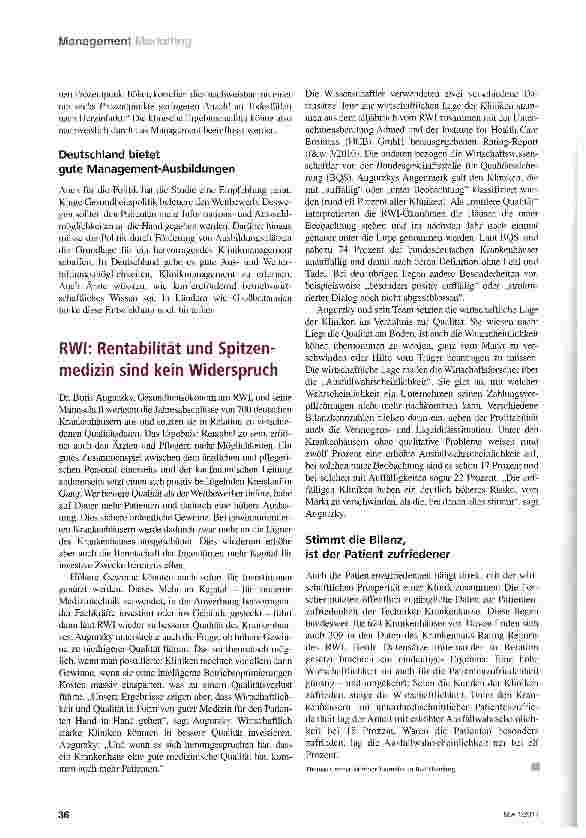 Vorschauseite 3: Gutes Management bestimmt den Erfolg