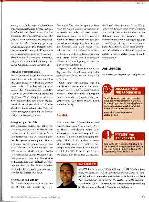Vorschauseite 4: Von der Schulbank in die angewandte Physiotherapie
