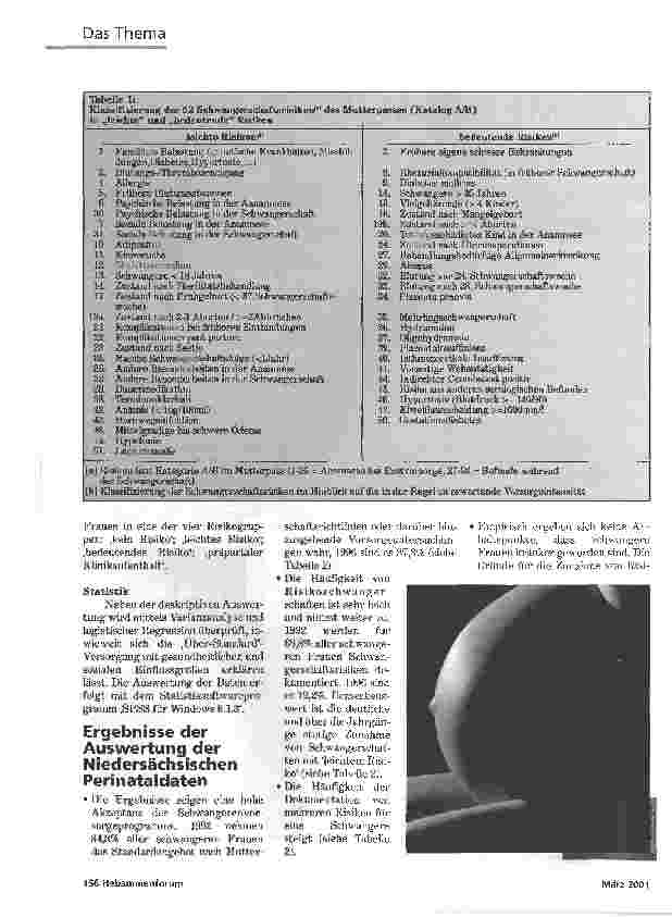 Vorschauseite 2: DIE MEDIKALISIERUNG SCHWANGERER FRAUENEINE AUSWERTUNG DER NIEDERSÄCHSISCHEN PERINATALDATEN VON 1992 BIS 1996