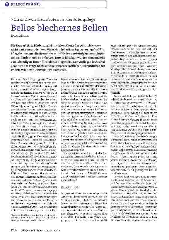 Vorschauseite 1: Bellos blechernes Bellen