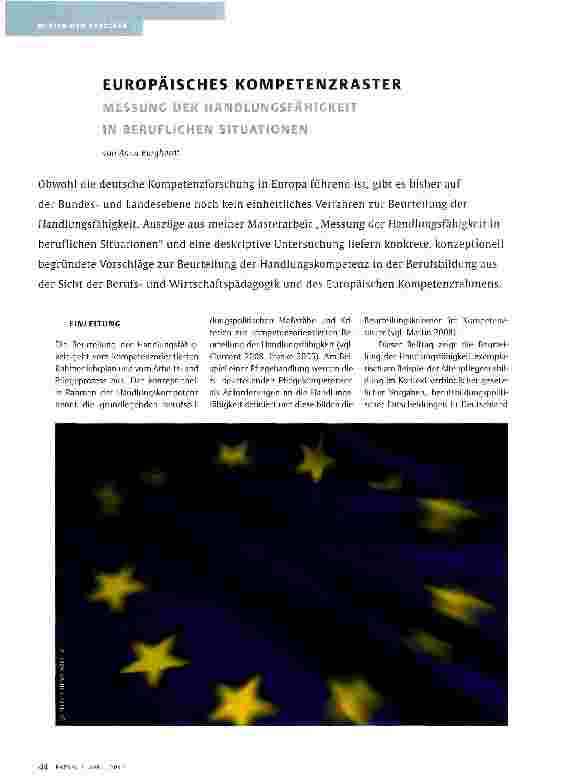 Vorschauseite 1: EUROPAISCHES KOMPETENZRASTER