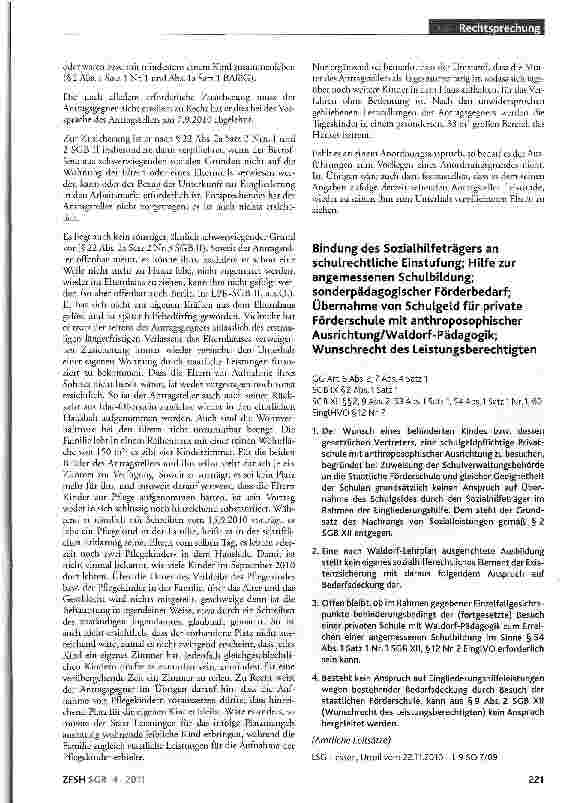 Vorschauseite 4: Geltung des Zusicherungserfordernisses nicht nur bei Erstbezug einer eigenen Wohnung; sonstiger, ähnlich schwerwiegender Grund; Umzug von unter 25-jährigem Hilfebedürftigen; Verwe…