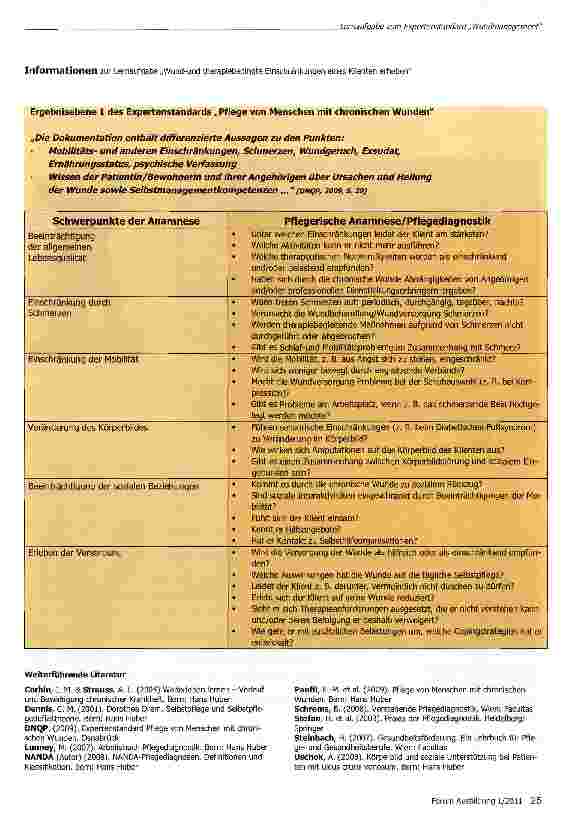 Vorschauseite 4: Wundund therapiebedingte Einschränkungen erheben