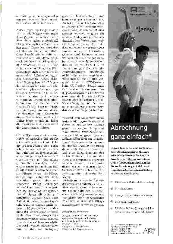 Vorschauseite 2: Kommentar zu den Pflege-TransparenzvereinbarungenEs gibt keinen Pflege-TUV