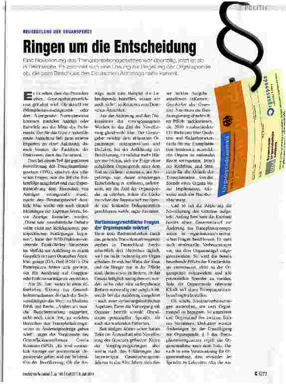 Vorschauseite 1: Ringen um die Entscheidung