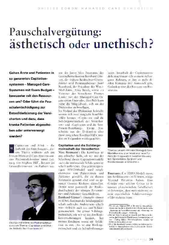 Vorschauseite 1: Pauschalvergütung:ästhetisch oder unethisch?