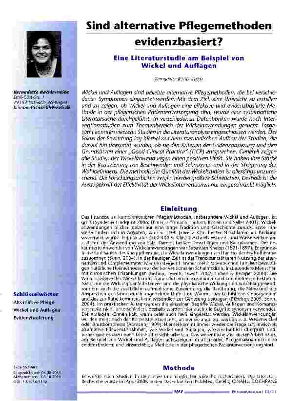Vorschauseite 1: Sind alternative Pflegemethoden evidenzbasiert?
