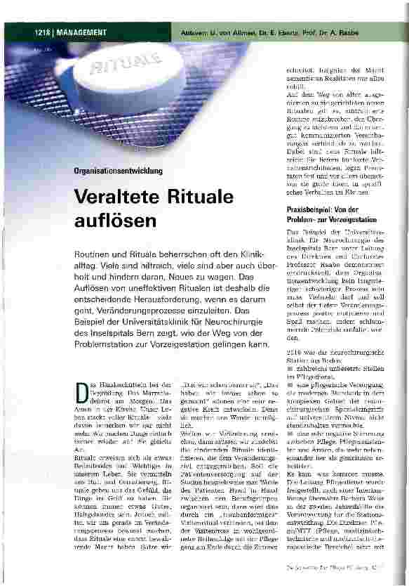 Vorschauseite 1: Veraltete Rituale auflösen