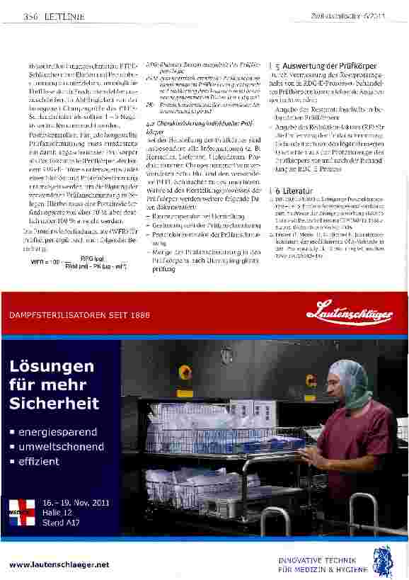Vorschauseite 5: Methode zur Überprüfung der Reinigungsleistung von Reinigungs-Desinfektionsgeräten für flexible Endoskope