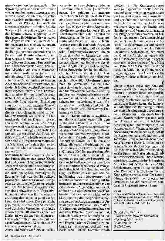 Vorschauseite 2: Anforderungen an die Betreuung Schwerstkranker und Sterbender - Hinweise für die Krankenschwester