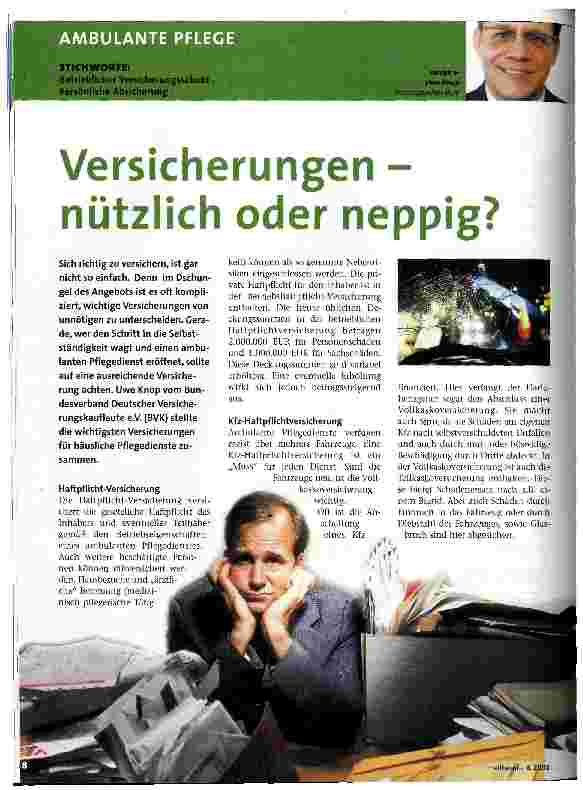 Vorschauseite 1: Versicherungen - nützlich oder neppig?