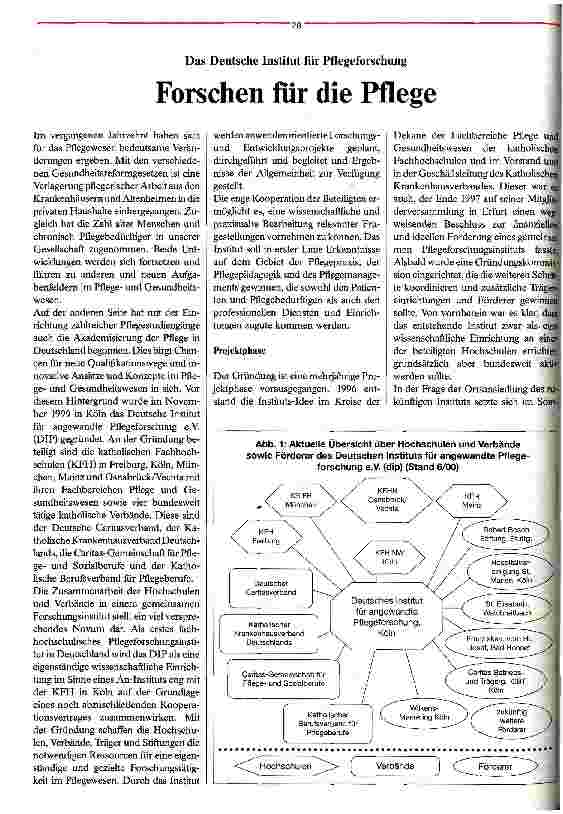 Vorschauseite 1: Forschen für die Pflege