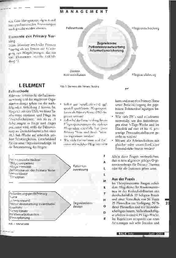 Vorschauseite 2: Primary Nursing Grundlagen - Praxiserfahrungen in der Rehabilitationspflege-Qualifizierung