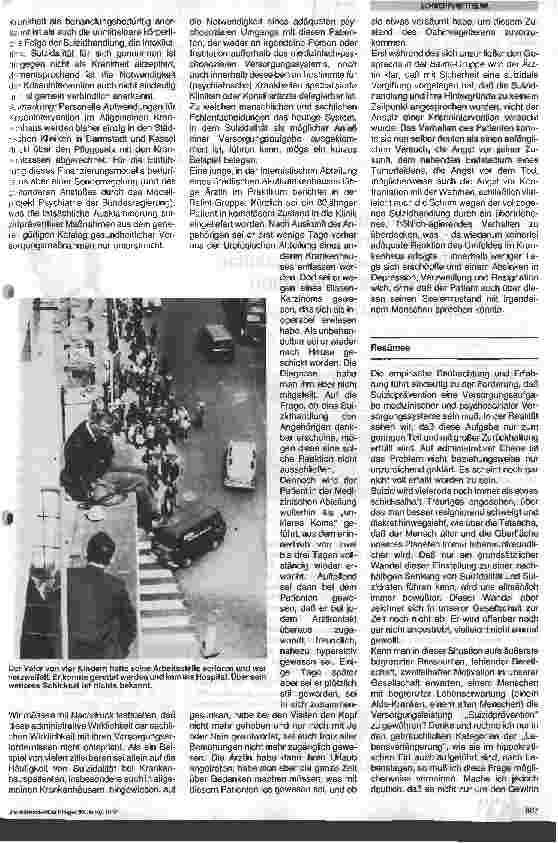 Vorschauseite 5: Suizidverhütung als medizinisch-psychosoziale Versorgungsaufgabe