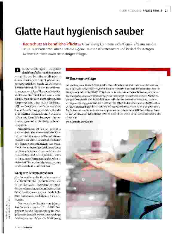 Vorschauseite 1: Glatte Haut hygienisch sauber