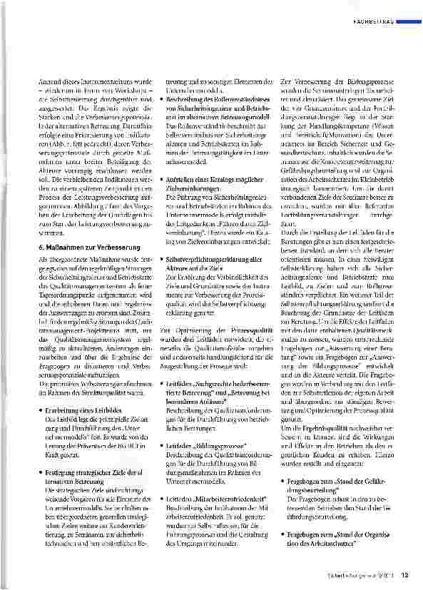 Vorschauseite 6: Erfolgsmodell stellt sich der ständigen Verbesserung