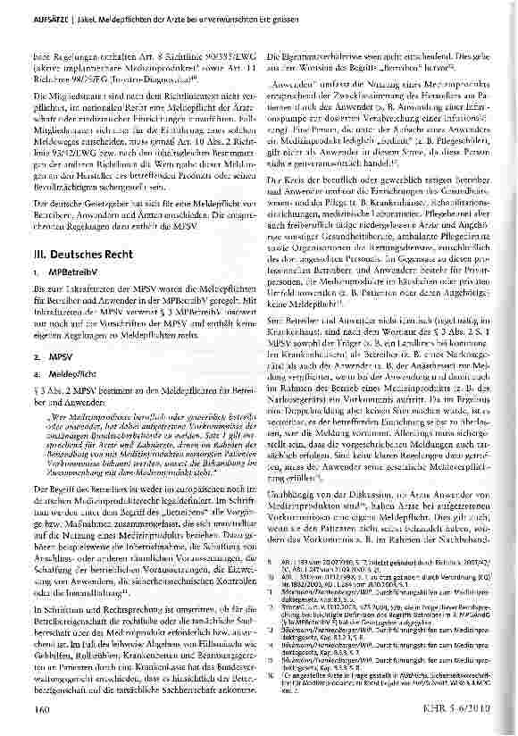 Vorschauseite 2: Meldepflichten der Ärzte bei unverwünschten Ereignissen (Vorkommnissen) mit Medizinprodukten