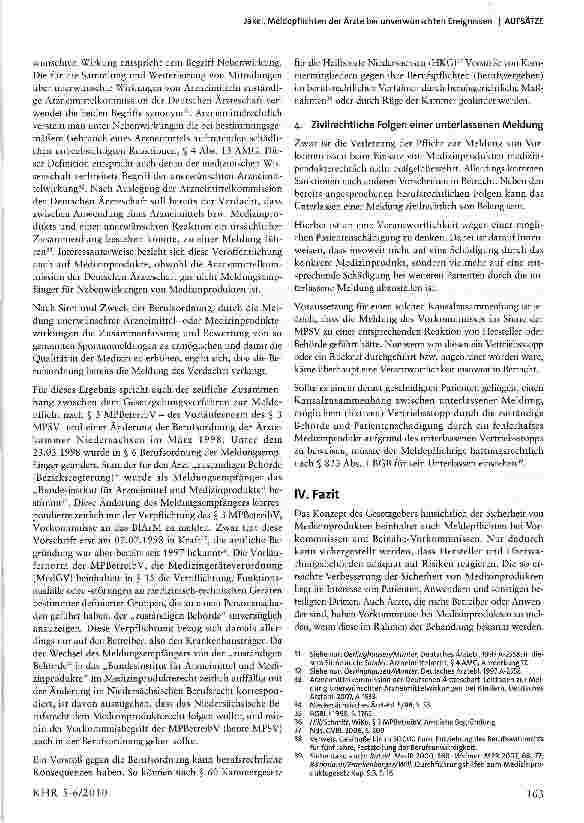 Vorschauseite 5: Meldepflichten der Ärzte bei unverwünschten Ereignissen (Vorkommnissen) mit Medizinprodukten