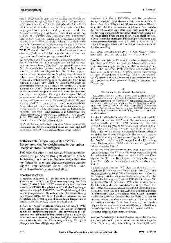 Vorschauseite 2: Tariflicher Mehrurlaub nach TVöD BUrIG §7; TVöD-AT §§26-28