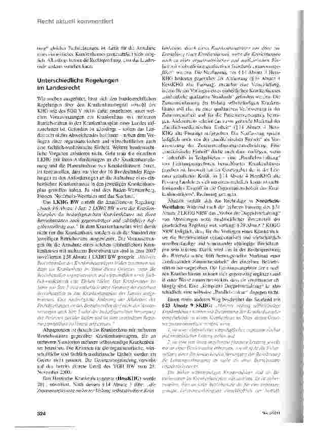 Vorschauseite 3: Das Krankenhaus und seine Betriebsstätten