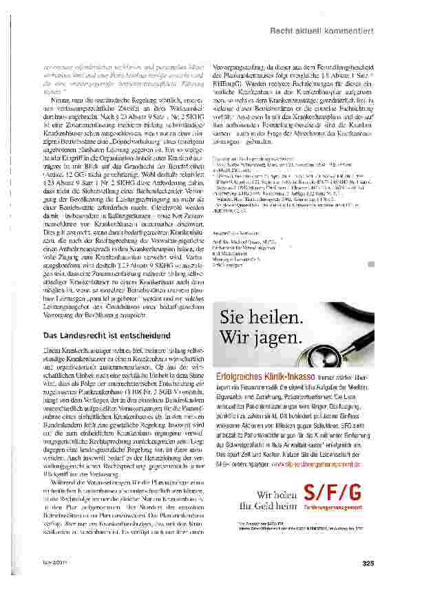 Vorschauseite 4: Das Krankenhaus und seine Betriebsstätten