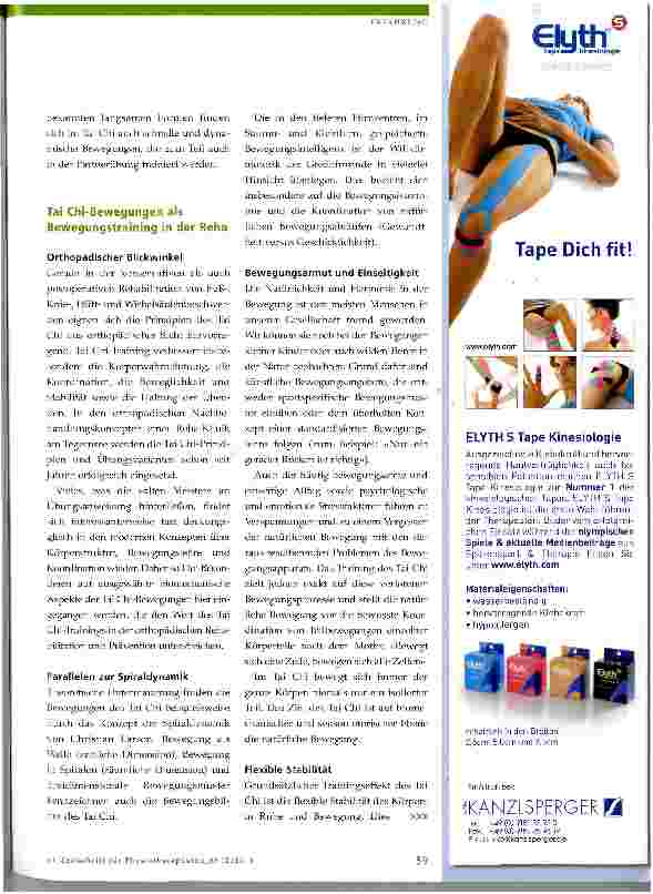 Vorschauseite 2: Inneres Tai Chi Chuan in der orthopädischen Rehabilitation