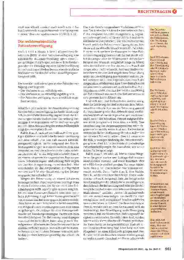 Vorschauseite 2: Das Patientenverfügungsgesetz in der Praxis