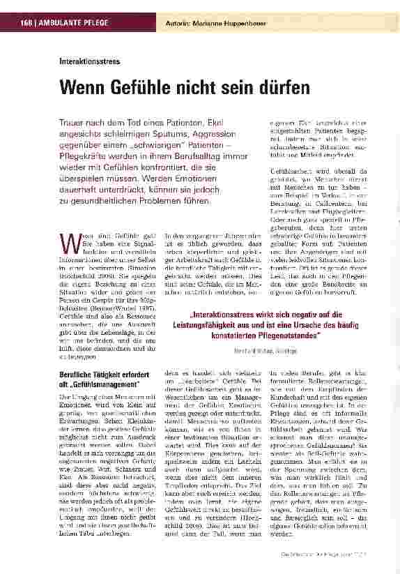 Vorschauseite 1: Wenn Gefühle nicht sein dürfen