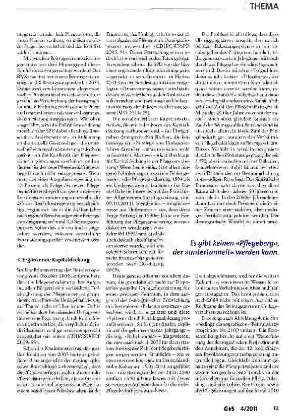 Vorschauseite 5: Substanziell und solidarisch -Zur Zukunft der Pflegeversicherung