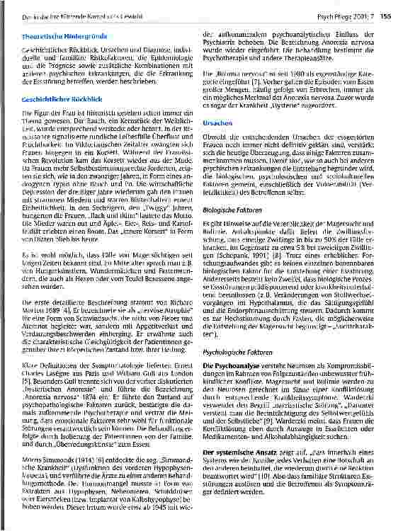 Vorschauseite 2: Der in die Irre führende Kampf ums Gewicht Essstörungen: Anorexie und Bulimie - soziotherapeutische Aufgaben der Pflege