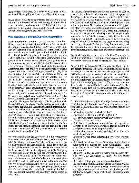 Vorschauseite 6: Der in die Irre führende Kampf ums Gewicht Essstörungen: Anorexie und Bulimie - soziotherapeutische Aufgaben der Pflege