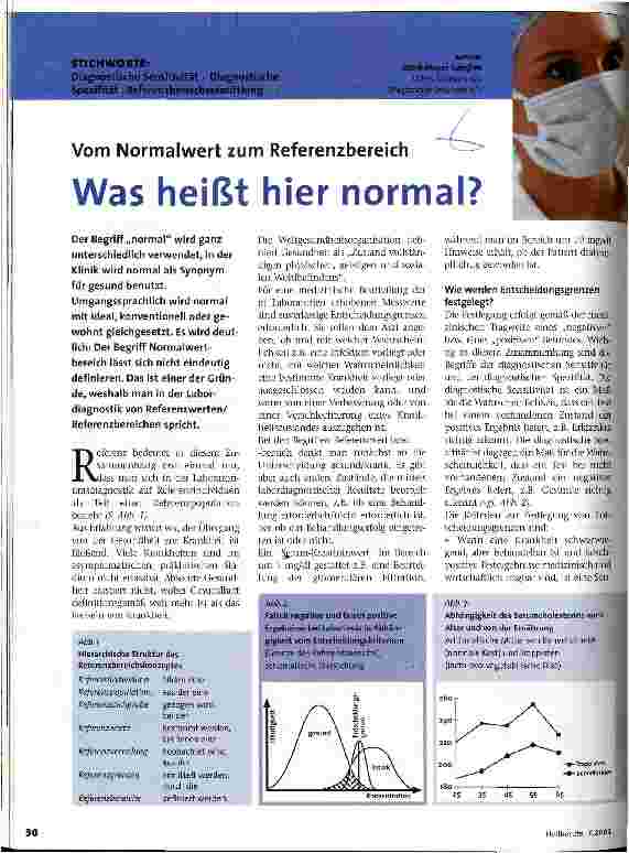Vorschauseite 1: Was heißt hier normal? Vom Normalwert zum Referenzbereich