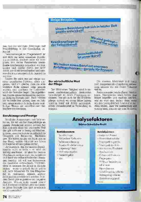 Vorschauseite 3: Image pflegen - nicht killen! Einige selbstkritische Gedanken aus dem Pflegedienst