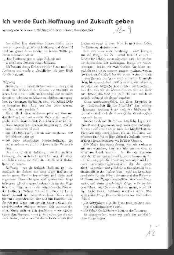 Vorschauseite 1: Ich werde Euch Hoffnung und Zukunft geben