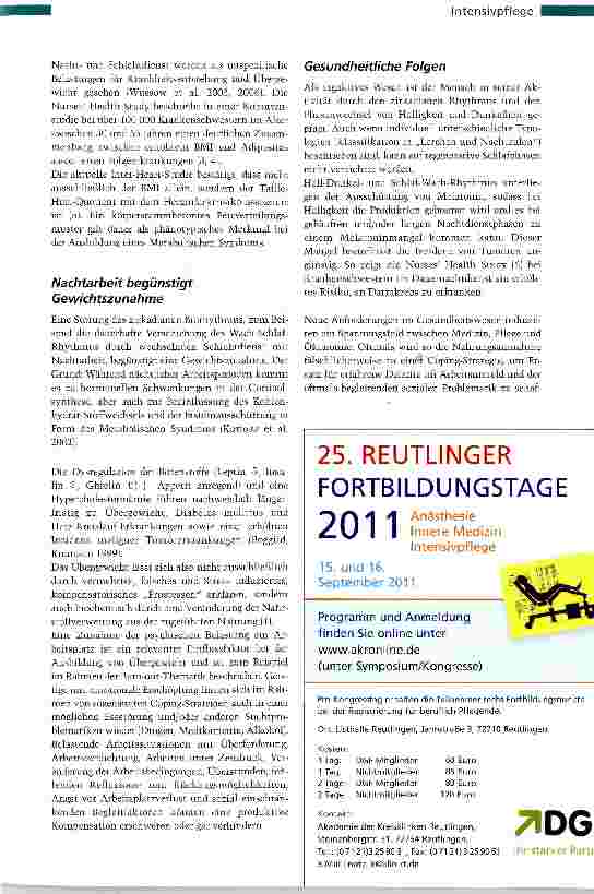 Vorschauseite 2: Wenn der Dienstplan auf die Hüften schlägt