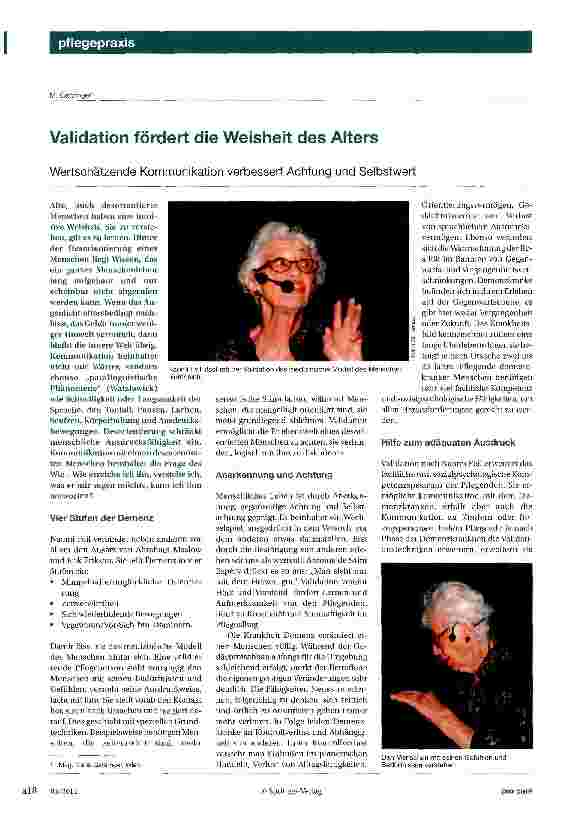 Vorschauseite 1: Validation fördert die Weisheit des Alters