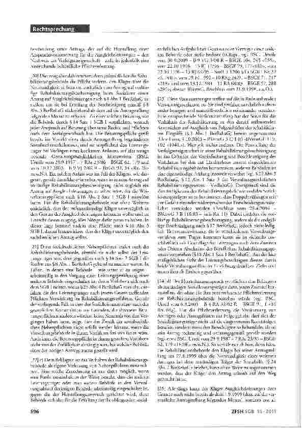 Vorschauseite 4: Ausgleichsleistungen nach §8 BerRehaG; Beratungsfehler der Rehabilitierungsbehörde; rückwirkende Leistungspflicht; Sozialrechtlicher Herstellungsanspruch; VerzinsungBerRehaG §§ 8…