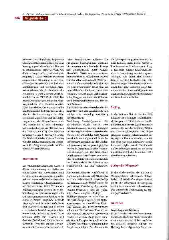 Vorschauseite 4: Die Auswirkungen der Verstehenden Diagnostik auf das Belastungserleben Pflegender im Umgang mit Menschen mit Demenz in der stationären Altenhilfe