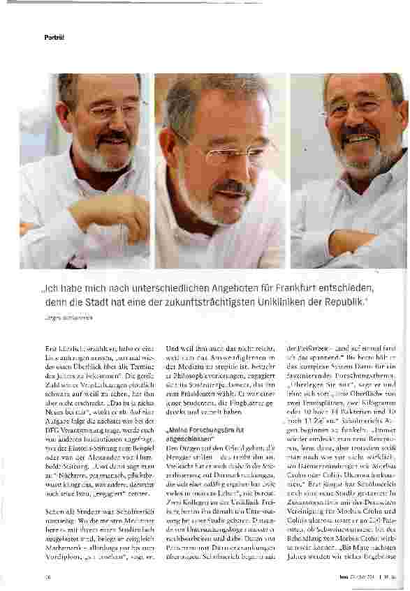 Vorschauseite 3: Jürgen Schölmerich Neuanfang mit 63 Jahren