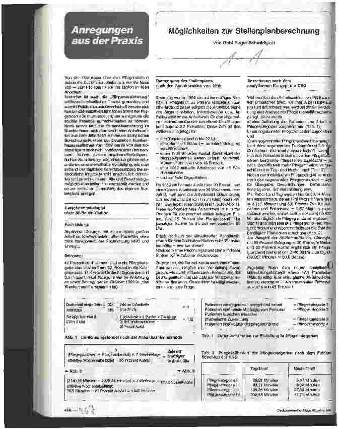 Vorschauseite 1: Möglichkeiten zur Stellenplanberechnung