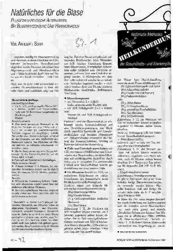 Vorschauseite 1: Natürliches für die Blase