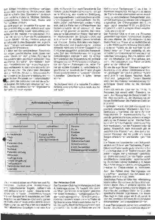 Vorschauseite 2: Die problematische Situation außerstationärer Freizeiteinrichtung in psychiatrischen Institutionen