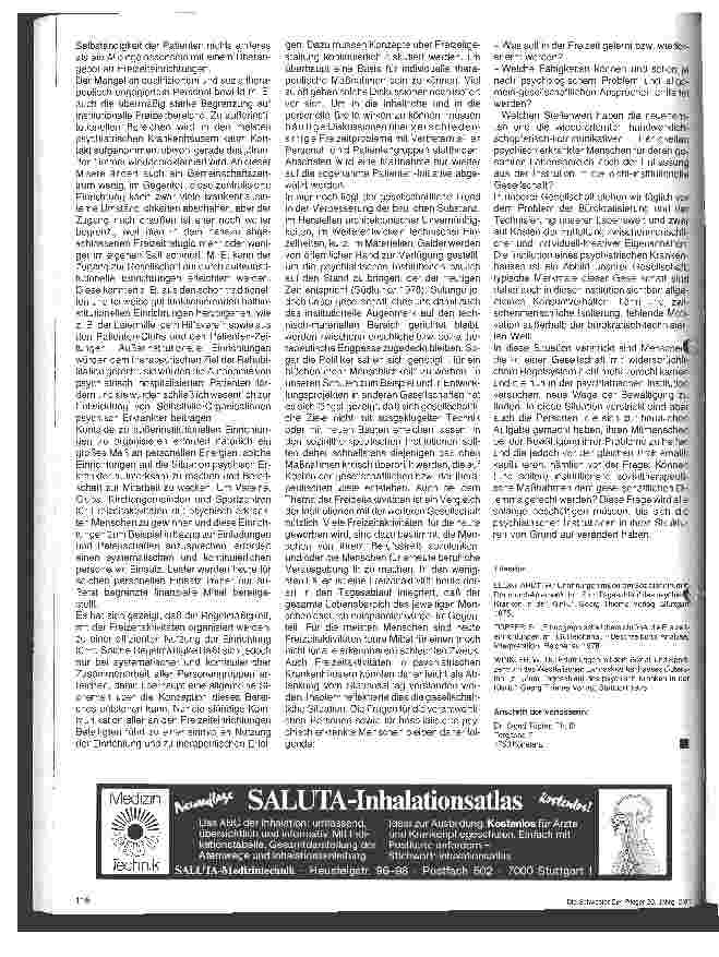Vorschauseite 5: Die problematische Situation außerstationärer Freizeiteinrichtung in psychiatrischen Institutionen