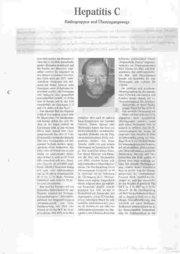 Vorschauseite 1: Hepatitis C Risikogruppen und Übertragungswege
