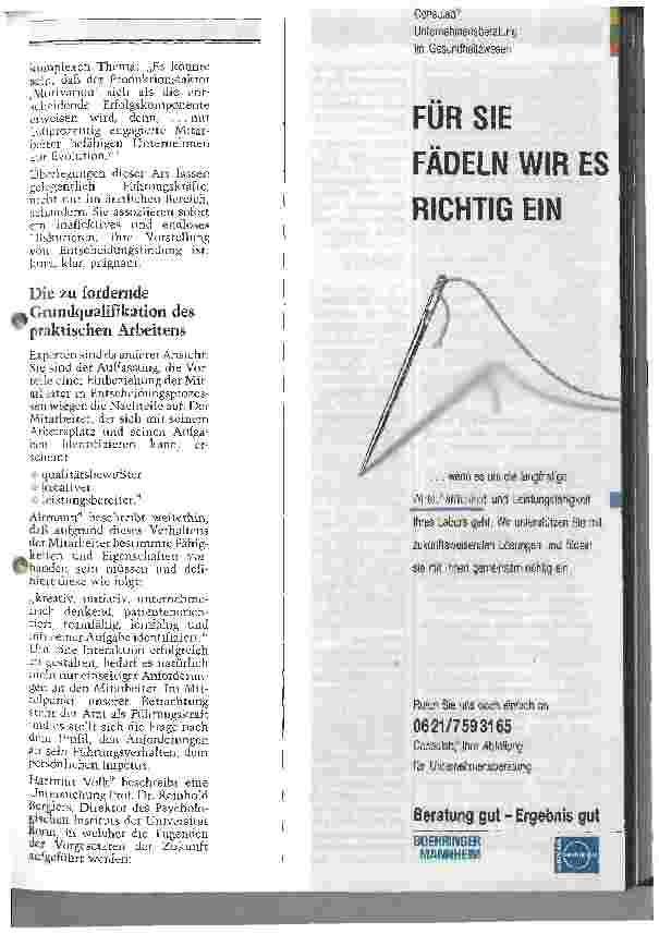Vorschauseite 3: Der Arzt im Spannungsfeld von Führungsund Fachkompetenz