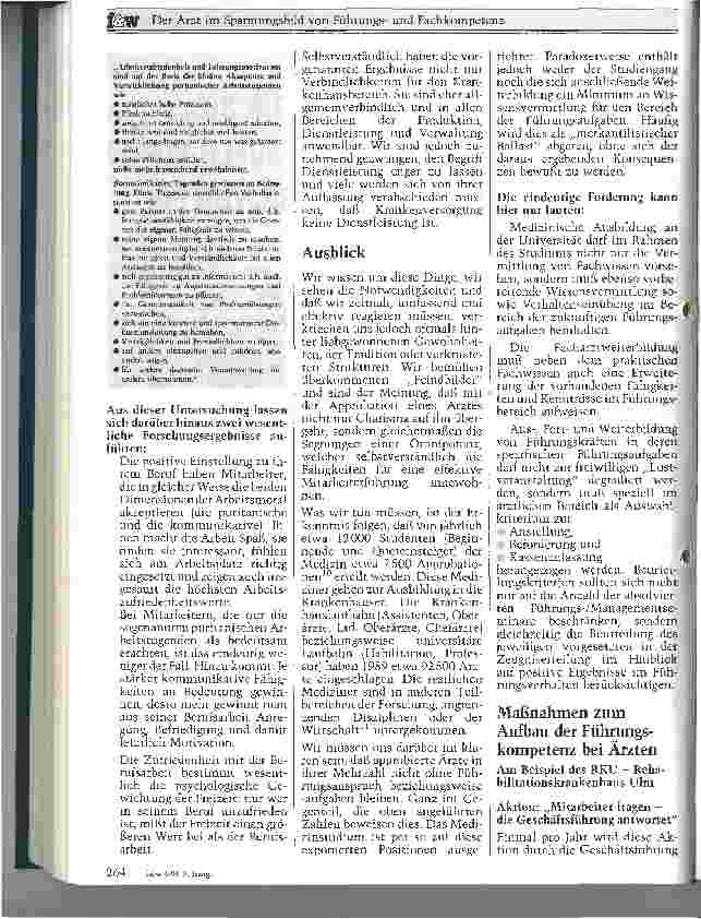 Vorschauseite 4: Der Arzt im Spannungsfeld von Führungsund Fachkompetenz