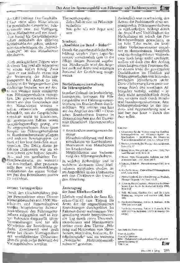 Vorschauseite 5: Der Arzt im Spannungsfeld von Führungsund Fachkompetenz