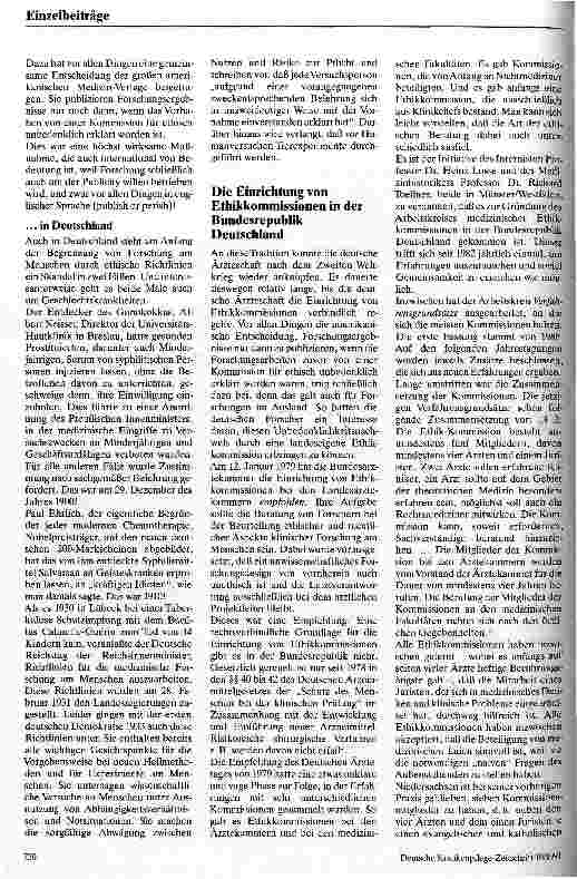 Vorschauseite 2: Ethikkommissionen in der BRD
