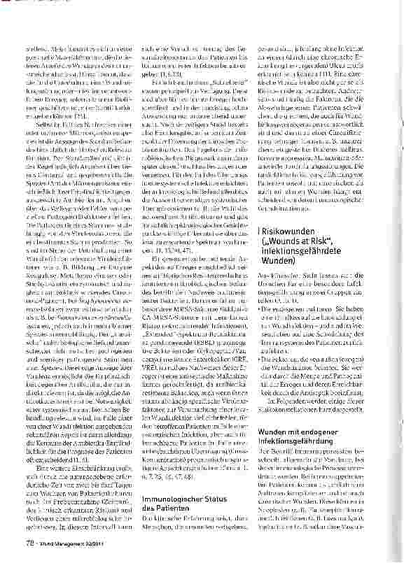 Vorschauseite 3: Einstufung von Risikowunden (Wounds at Risk; WAR. Score) und deren antimikrobielleBehandlung mit Polihexanid - eine praxisorientierte Expertenempfehlung